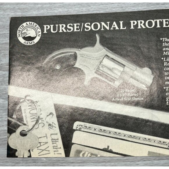 North American Arms Purse/Sonal Protection Vintage Print Ad 1990s Mini Revolver - Picture 4 of 6